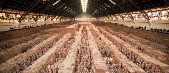 The famous terracotta army in First Emperor Qin’s Mausoleum